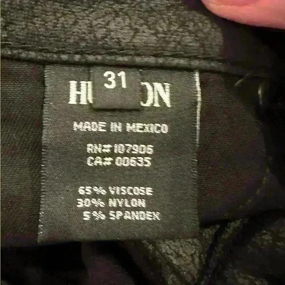 Hudson Nico Midrise Super Skinny Pants in Black Echo Sz 31 - Picture 7 of 8